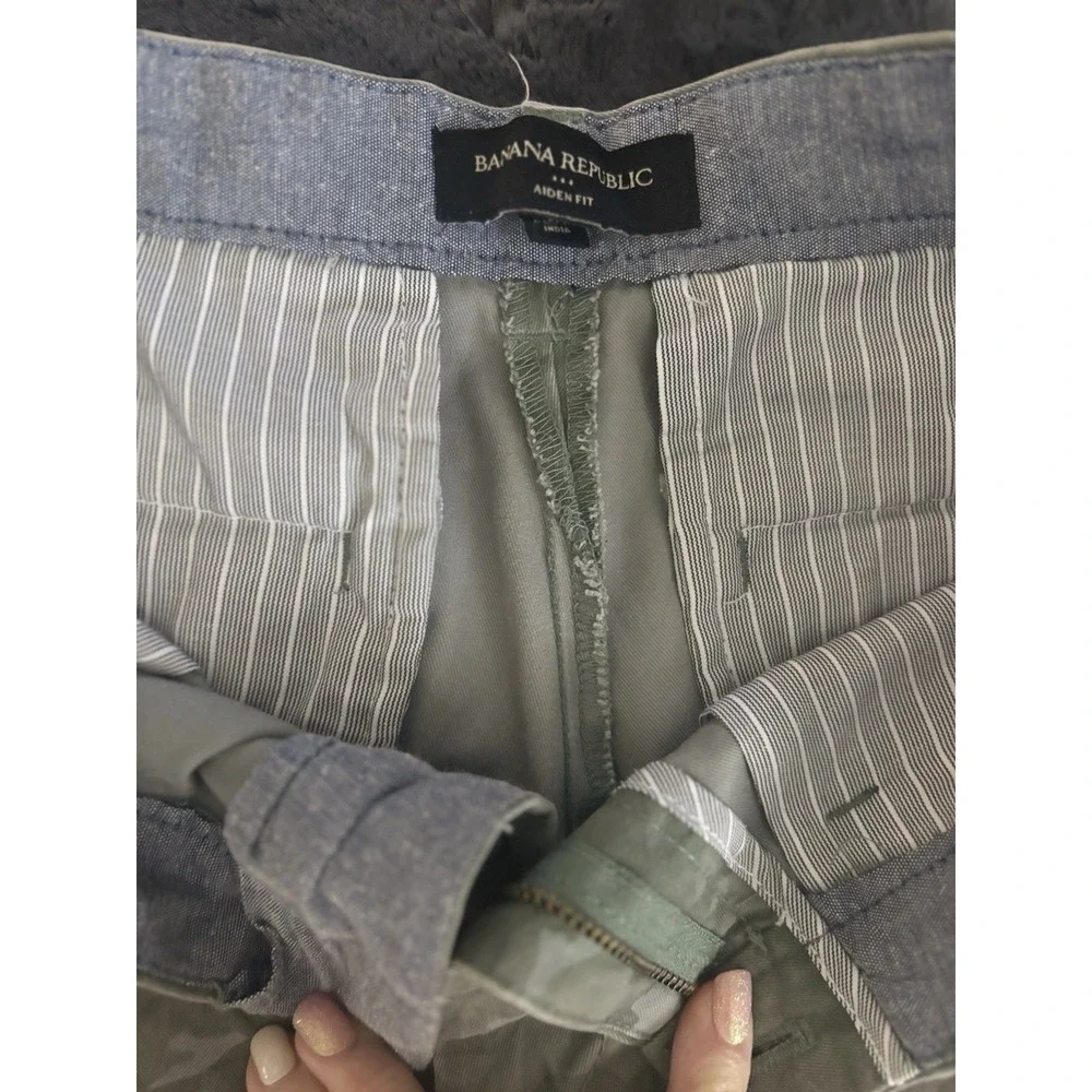 Banana Republic Shorts Mens 30 X 9‎ In  Camo Chino High Rise Pockets Aiden Fit